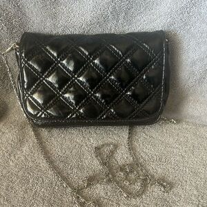 Big Buddha Black Quilted Chain Shoulder Bag